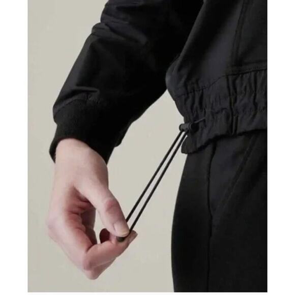 ATHLETA Triumph Hybrid Half Zip Sweatshirt Womens XL Black Athleisure Casual - Picture 3 of 15